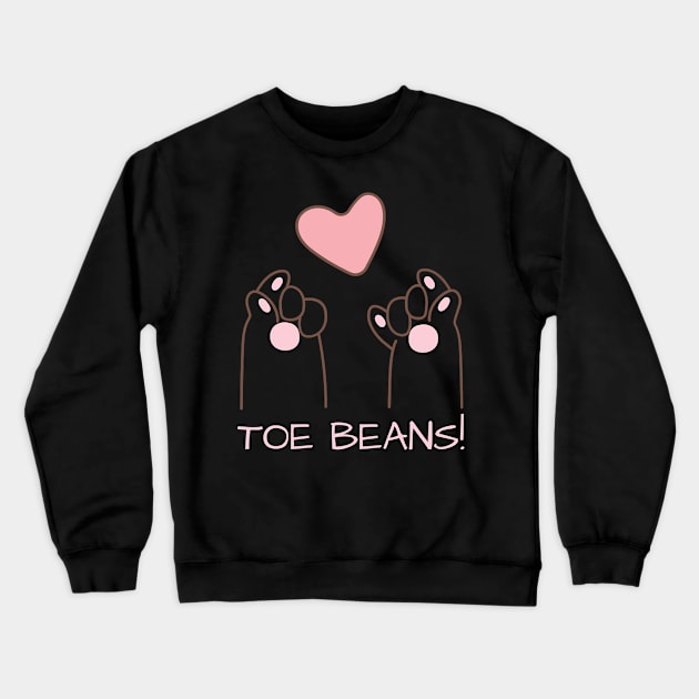 Toe Beans Cat Crewneck Sweatshirt by SamCreations